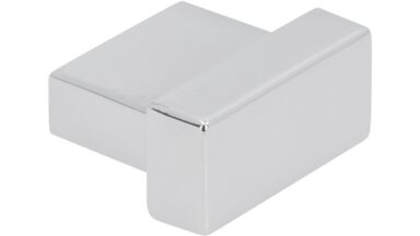 Griff Giengen Druckguss chrom glänzend - 29 mm lang  vor weißem Hintergrund