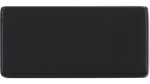 Griff Giengen Druckguss schwarz matt pulverbeschichtet - 29 mm lang  vor weißem Hintergrund