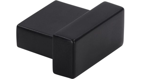 Griff Giengen Druckguss schwarz matt pulverbeschichtet - 29 mm lang  vor weißem Hintergrund