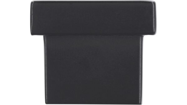 Griff Giengen Druckguss schwarz matt pulverbeschichtet - 29 mm lang  vor weißem Hintergrund