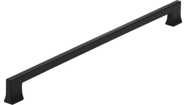 Griff Gommern Druckguss schwarz matt pulverbeschichtet - 340 mm lang  vor weißem Hintergrund