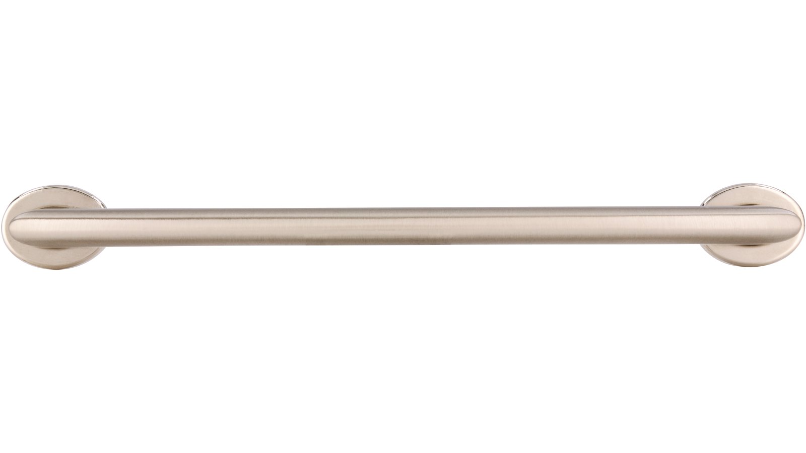 Griff Greiz Druckguss vernickelt feingeschliffen - 145 mm lang  vor weißem Hintergrund