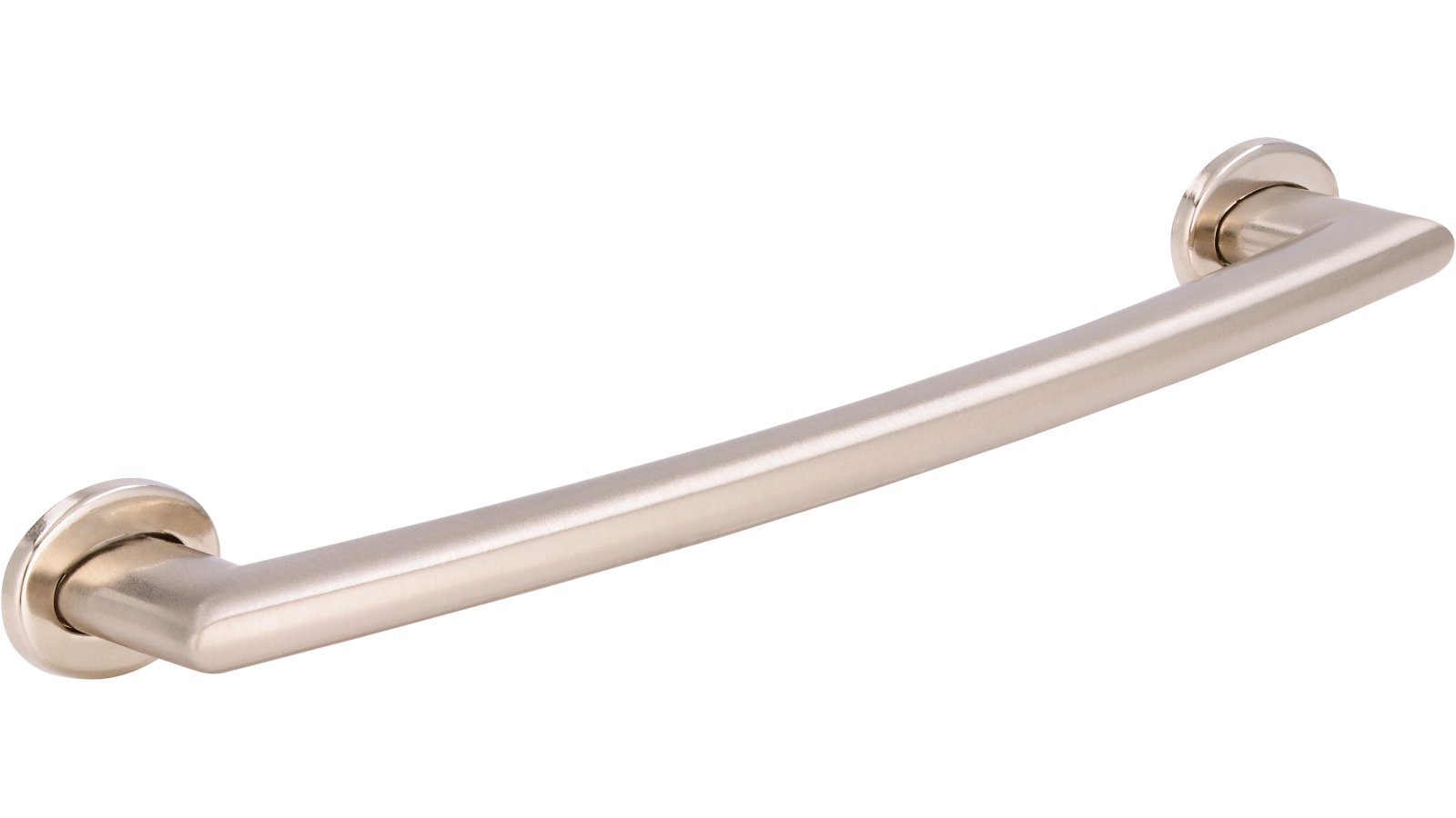 Griff Greiz Druckguss vernickelt feingeschliffen - 145 mm lang  vor weißem Hintergrund