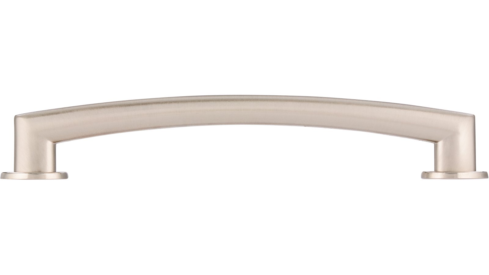 Griff Greiz Druckguss vernickelt feingeschliffen - 145 mm lang  vor weißem Hintergrund