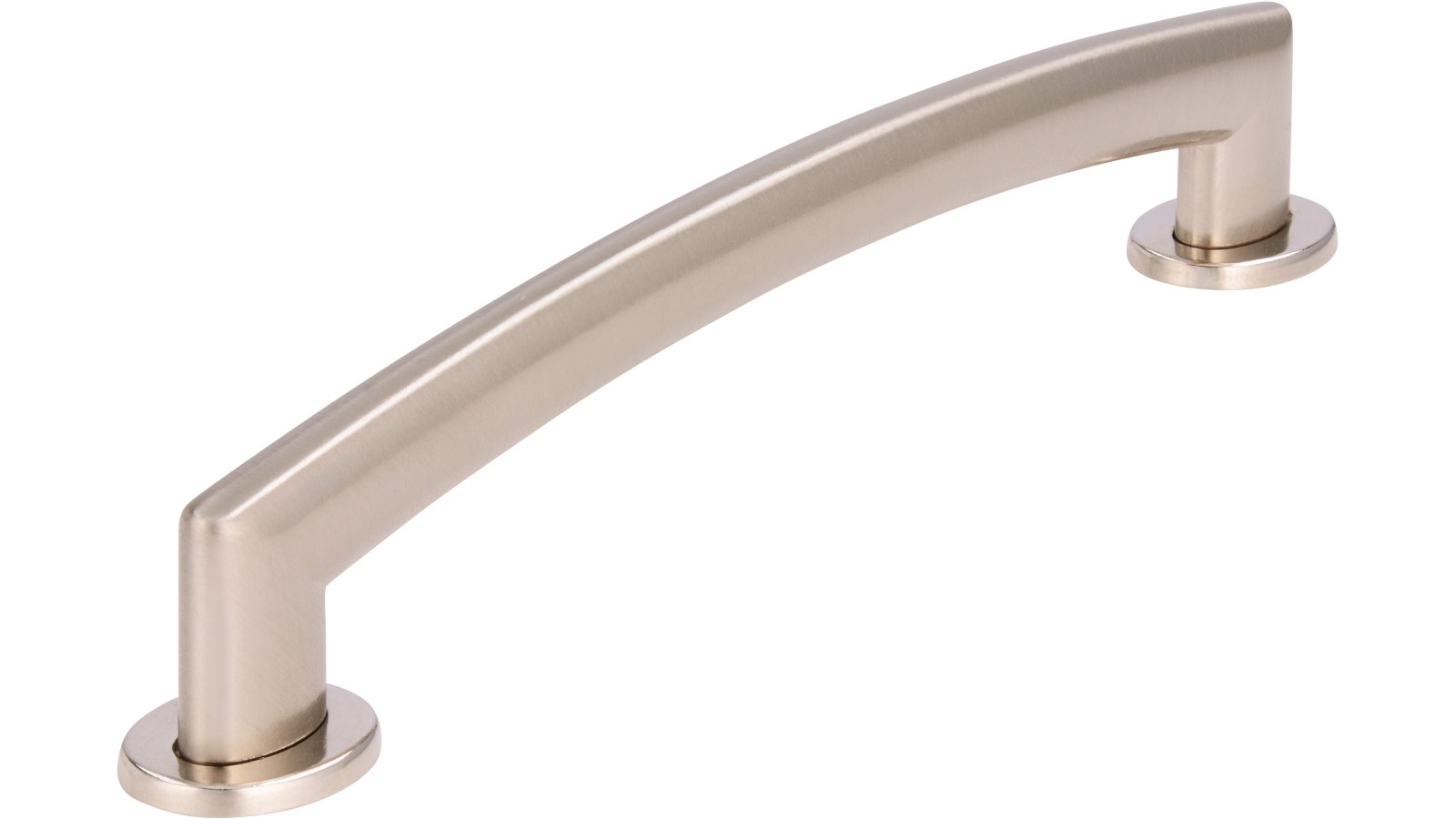 Griff Greiz Druckguss vernickelt feingeschliffen - 145 mm lang  vor weißem Hintergrund