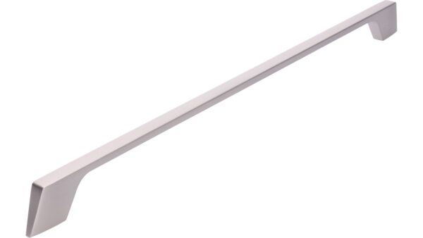 Griff Grenzhausen Druckguss edelstahleffekt - 356 mm lang vor weißem Hintergrund