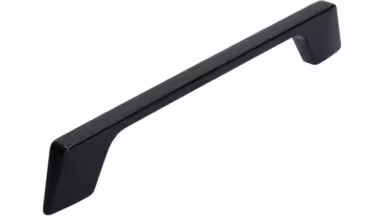 Griff Grenzhausen Druckguss schwarz matt pulverbeschichtet - 196 mm lang vor weißem Hintergrund