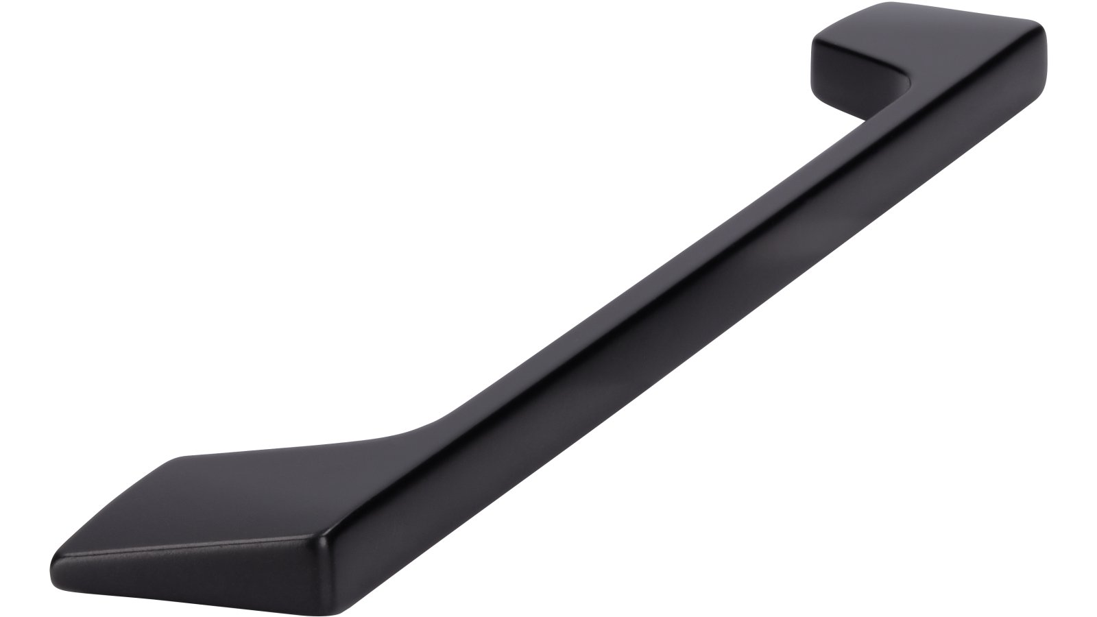 Griff Grenzhausen Druckguss schwarz matt pulverbeschichtet - 196 mm lang  vor weißem Hintergrund