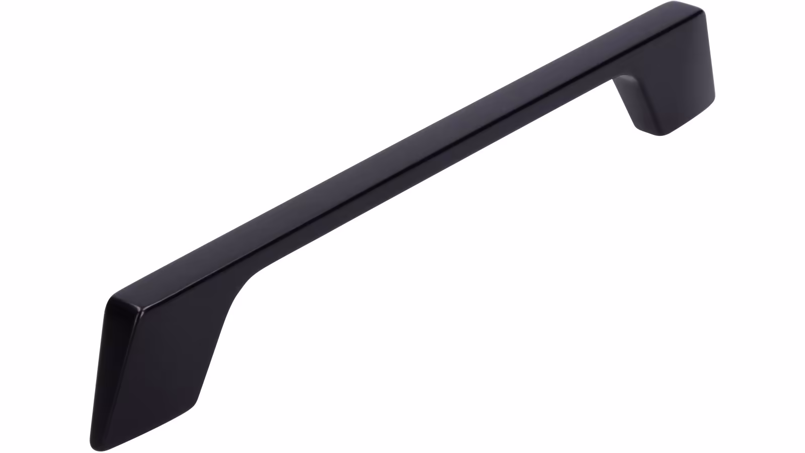 Griff Grenzhausen Druckguss schwarz matt pulverbeschichtet - 196 mm lang  vor weißem Hintergrund