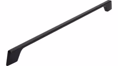 Griff Grenzhausen Druckguss schwarz matt pulverbeschichtet - 356 mm lang vor weißem Hintergrund