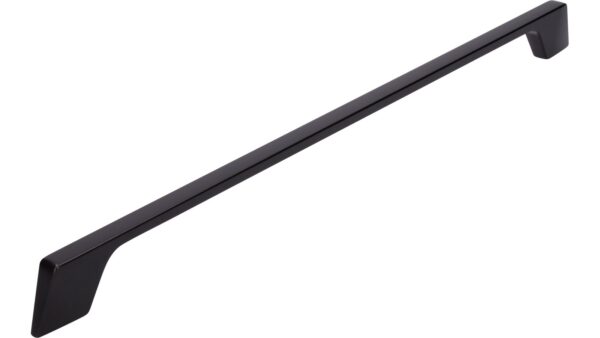 Griff Grenzhausen Druckguss schwarz matt pulverbeschichtet - 356 mm lang vor weißem Hintergrund