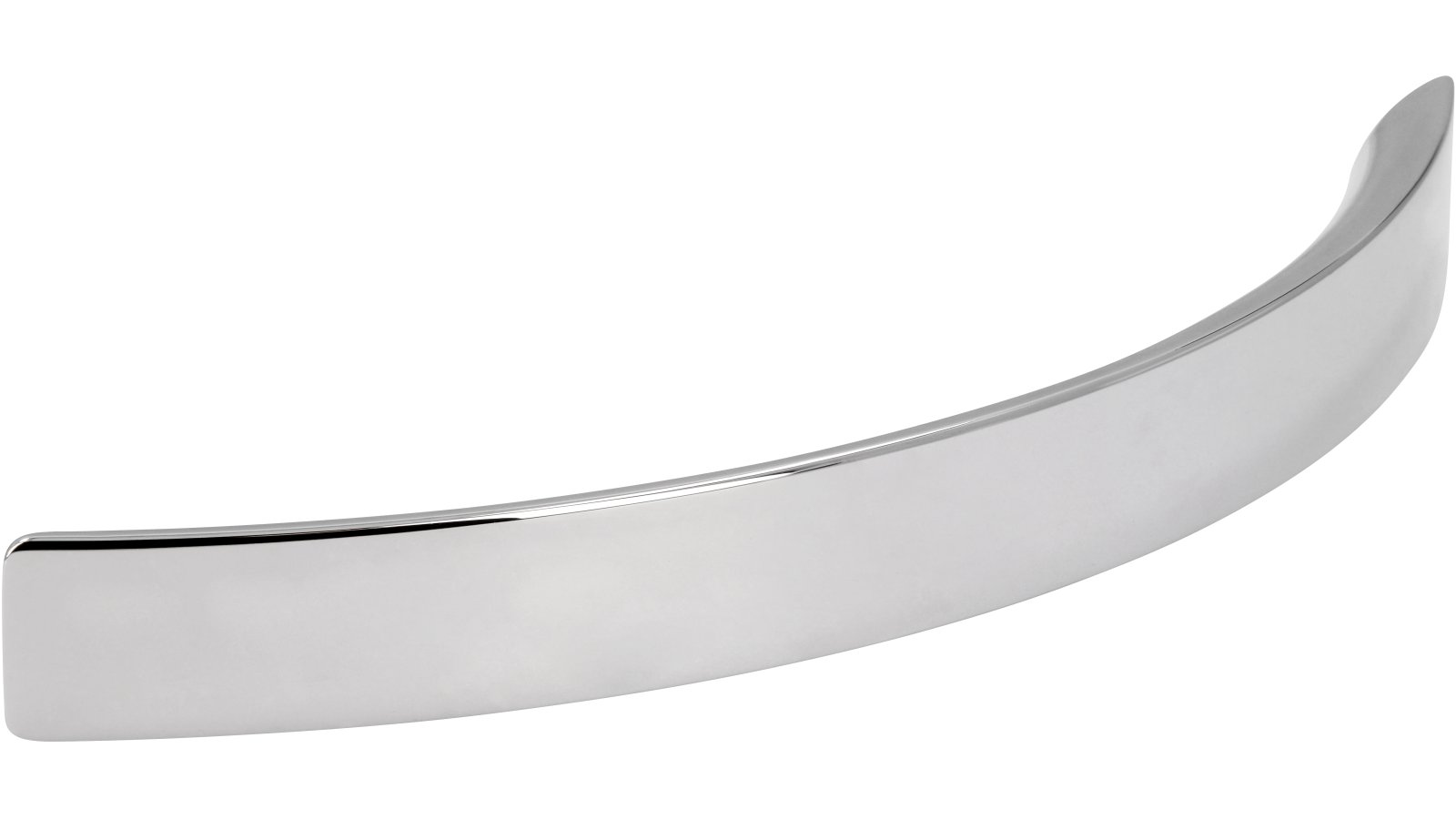 Griff Greven Druckguss chrom glänzend - 146 mm lang  vor weißem Hintergrund