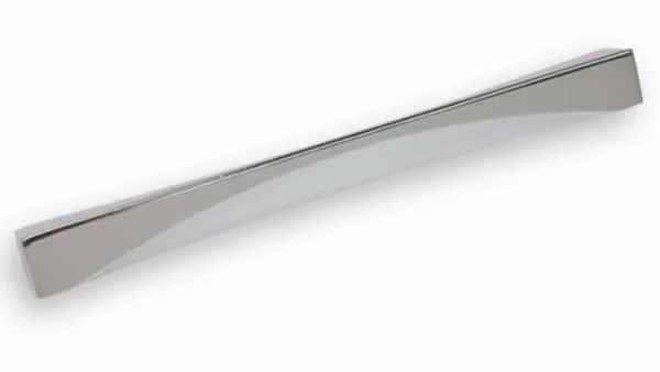 Griff Grimma Druckguss chrom glänzend - 170 mm lang vor weißem Hintergrund