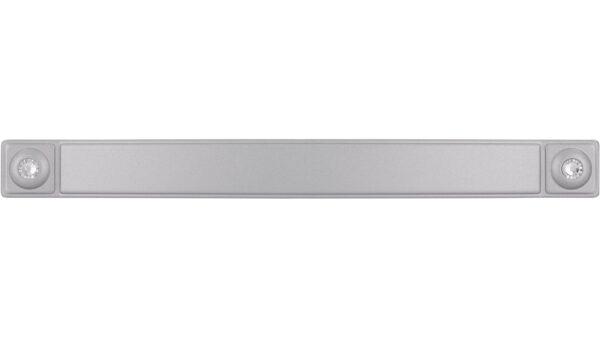 Griff Gunzenhausen Druckguss alufarbig pulverbeschichtet swarovski® kristalle - 142 mm lang  vor weißem Hintergrund