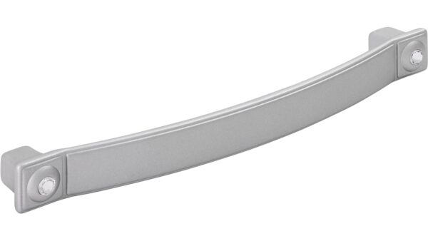 Griff Gunzenhausen Druckguss alufarbig pulverbeschichtet swarovski® kristalle - 142 mm lang  vor weißem Hintergrund