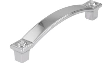 Griff Gunzenhausen Druckguss chrom glänzend swarovski® kristalle - 110 mm lang vor weißem Hintergrund