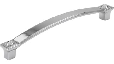Griff Gunzenhausen Druckguss chrom glänzend swarovski® kristalle - 142 mm lang vor weißem Hintergrund