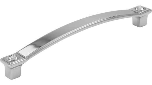 Griff Gunzenhausen Druckguss chrom glänzend swarovski® kristalle - 142 mm lang vor weißem Hintergrund