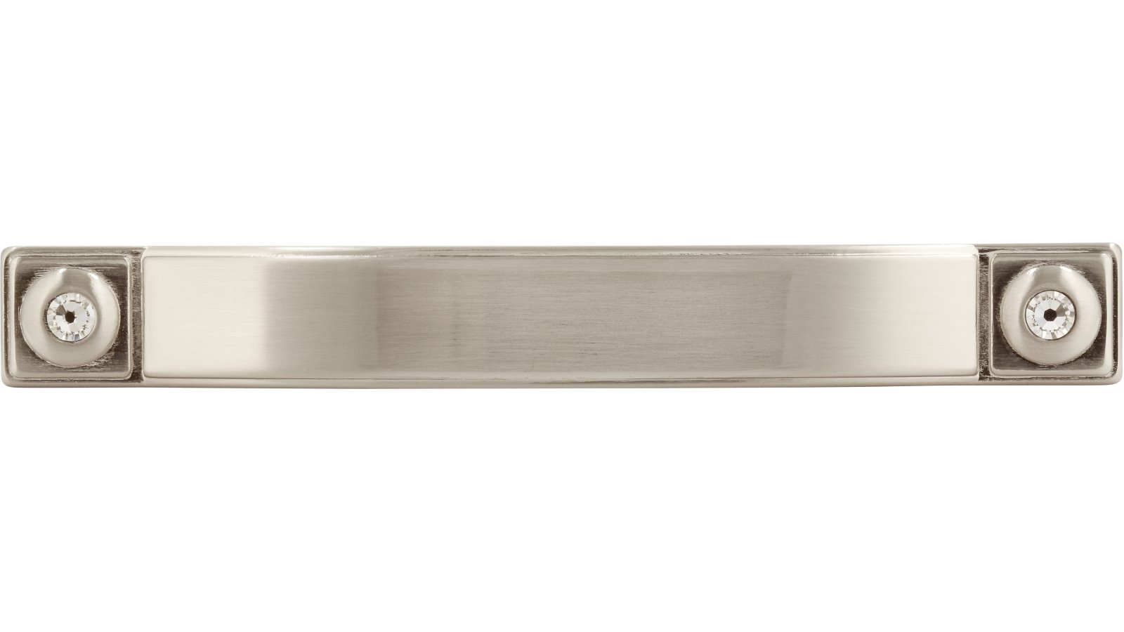 Griff Gunzenhausen Druckguss vernickelt feingeschliffen swarovski® kristalle - 110 mm lang  vor weißem Hintergrund