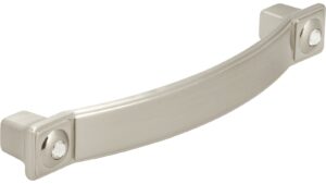 Griff Gunzenhausen Druckguss vernickelt feingeschliffen swarovski® kristalle - 110 mm lang  vor weißem Hintergrund