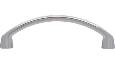 Griff Halberstadt Druckguss chrom glänzend - 73 mm lang  vor weißem Hintergrund