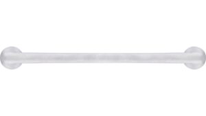 Griff Halberstadt Druckguss chrom matt - 73 mm lang  vor weißem Hintergrund
