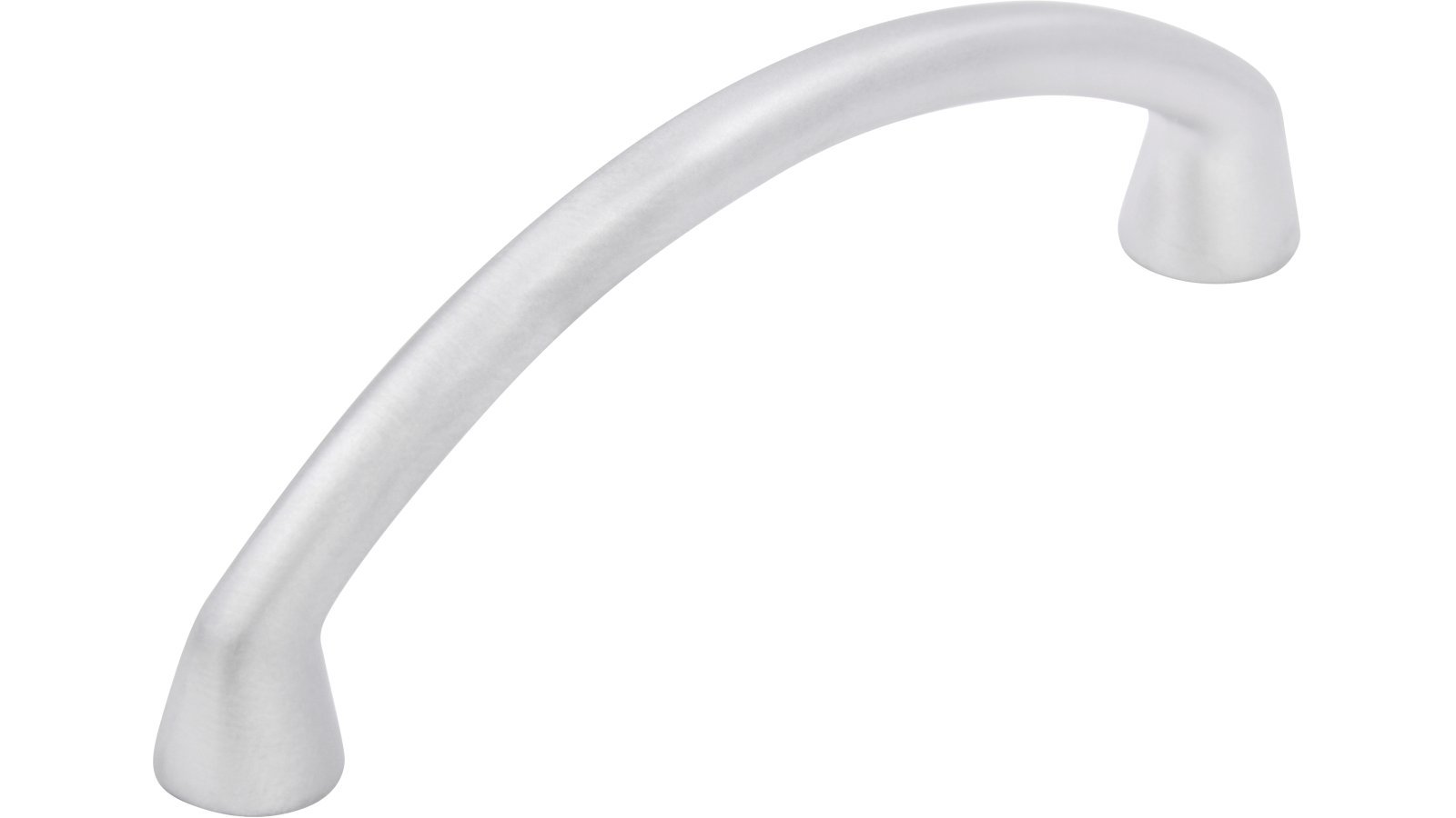 Griff Halberstadt Druckguss chrom matt - 73 mm lang  vor weißem Hintergrund