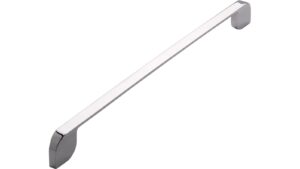 Griff Herrsching Druckguss chrom glänzend - 328 mm lang  vor weißem Hintergrund