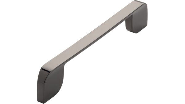 Griff Herrsching Druckguss Schwarz chrom - 168 mm lang vor weißem Hintergrund