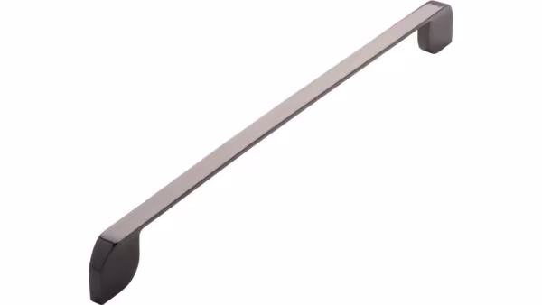 Griff Herrsching Druckguss Schwarz chrom - 328 mm lang  vor weißem Hintergrund