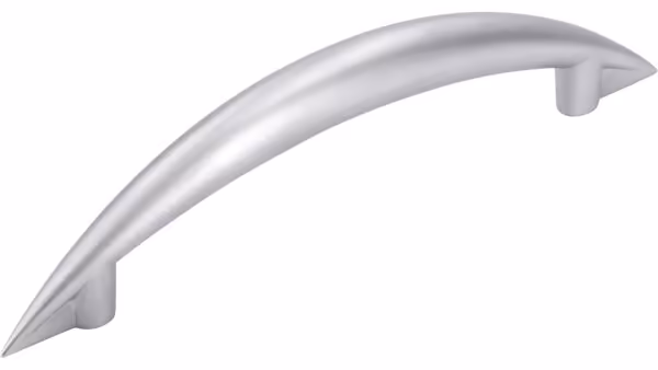 Griff Herzogenrath Druckguss chrom matt - 130 mm lang vor weißem Hintergrund