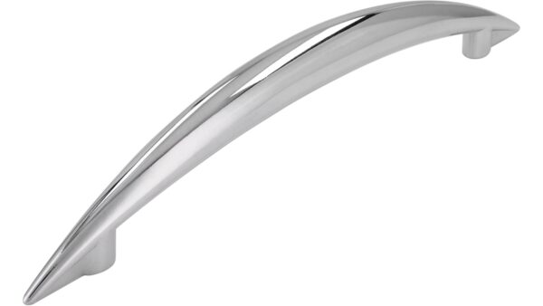 Griff Herzogenrath Druckguss chrom glänzend - 165 mm lang vor weißem Hintergrund