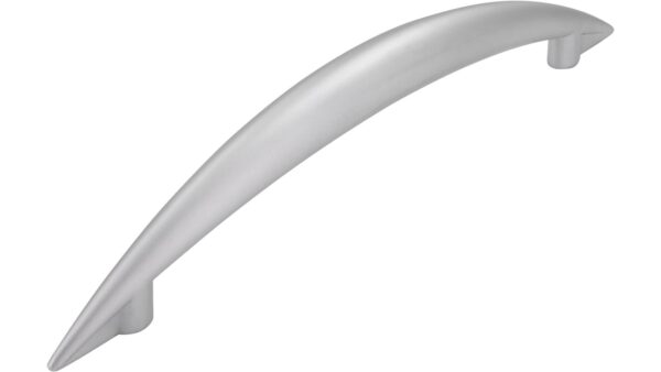 Griff Herzogenrath Druckguss chrom matt - 165 mm lang vor weißem Hintergrund