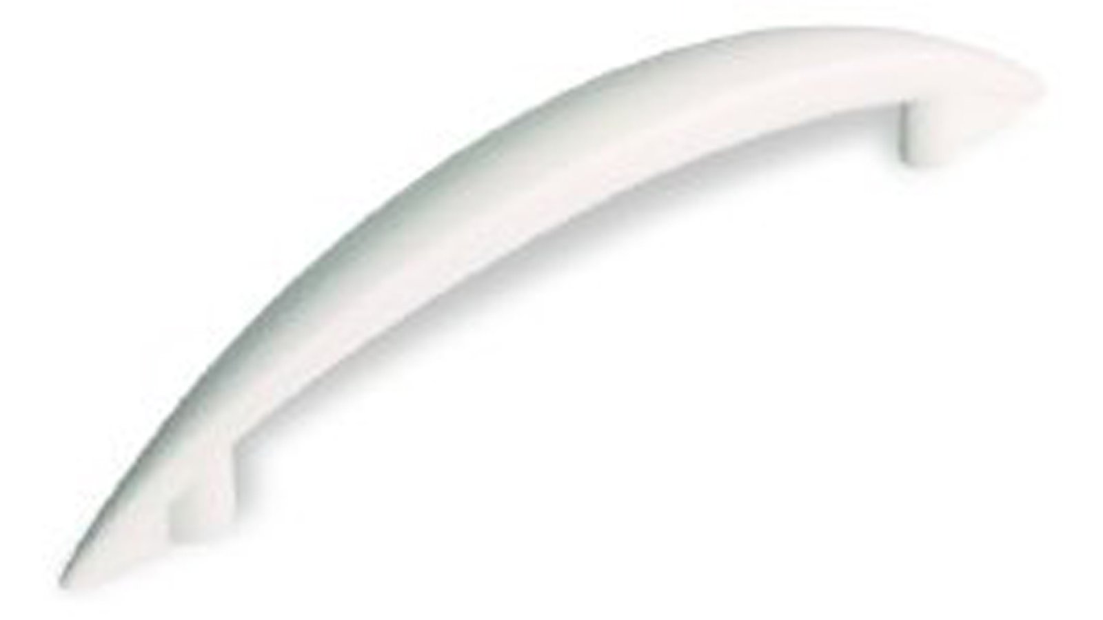 Moebelgriff-Herzogenrath-weiss-Zinkdruckguss-laenge-130-421430 Griff Herzogenrath Druckguss reinweiß pulverbeschichtet - 130 mm lang vor weißem Hintergrund