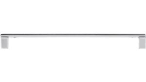 Griff Hille Druckguss chrom glänzend - 202 mm lang  vor weißem Hintergrund