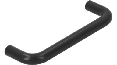 Griff Hösbach Kunststoff schwarz 2 stück - 106 mm lang  vor weißem Hintergrund