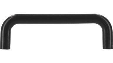 Griff Hösbach Kunststoff schwarz 2 stück - 106 mm lang  vor weißem Hintergrund