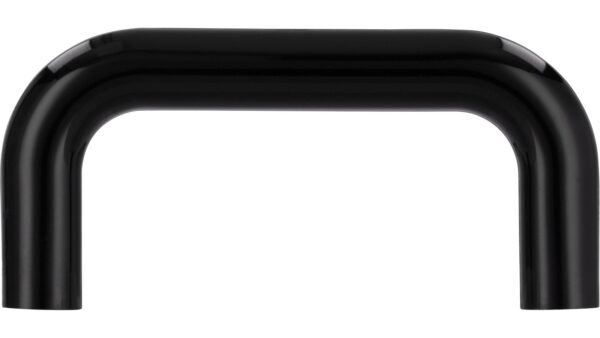 Griff Hösbach Kunststoff schwarz 2 stück - 74 mm lang  vor weißem Hintergrund