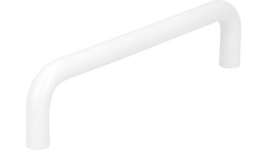 Griff Hösbach Kunststoff weiß 2 stück - 138 mm lang  vor weißem Hintergrund