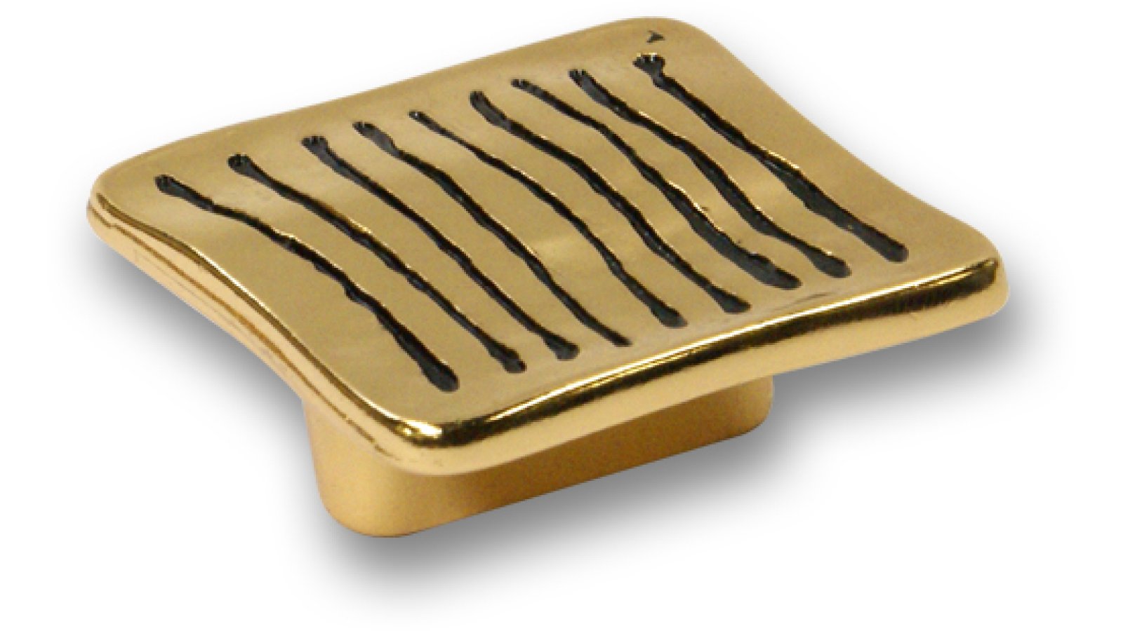 Griff Hofgeismar Druckguss gold - 54 mm lang  vor weißem Hintergrund