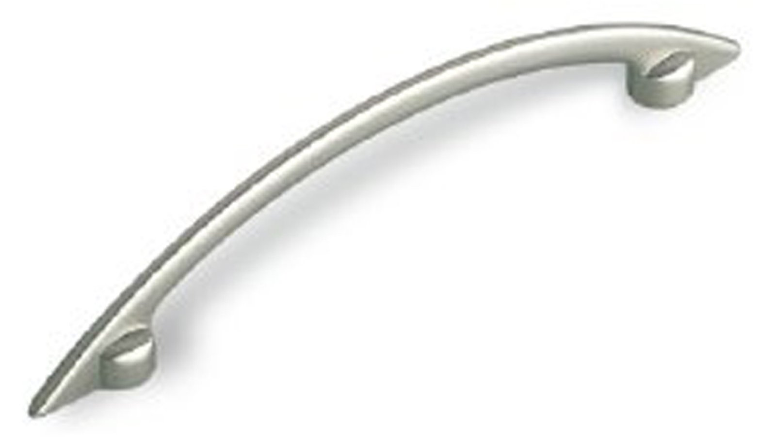 Moebelgriff-Huerth-nickel-Zinkdruckguss-laenge-126-187580 Griff Hürth Druckguss matt vernickelt - 126 mm lang vor weißem Hintergrund