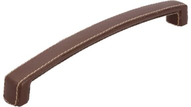 Griff Ilsenburg Kunstleder - Kunststoff braun - 242 mm lang vor weißem Hintergrund