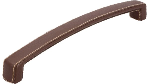 Griff Ilsenburg Kunstleder - Kunststoff braun - 242 mm lang vor weißem Hintergrund