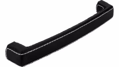 Griff Ilsenburg Kunstleder - Kunststoff schwarz - 178 mm lang  vor weißem Hintergrund