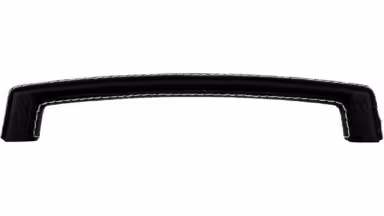 Griff Ilsenburg Kunstleder - Kunststoff schwarz - 178 mm lang  vor weißem Hintergrund