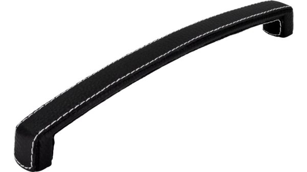 Griff Ilsenburg Kunstleder - Kunststoff schwarz - 242 mm lang  vor weißem Hintergrund