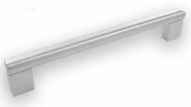 Griff Karben Aluminium silber natur matt - 223 mm lang vor weißem Hintergrund