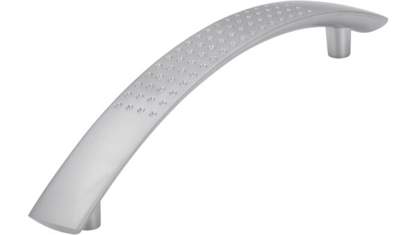 Griff Kaufbeuren Druckguss chrom matt - 160 mm lang vor weißem Hintergrund