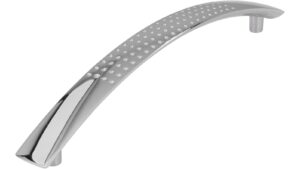 Griff Kaufbeuren Druckguss chrom glänzend - 190 mm lang vor weißem Hintergrund