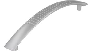 Griff Kaufbeuren Druckguss chrom matt - 190 mm lang vor weißem Hintergrund